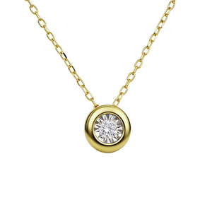 Paveikslėlis Geltono aukso grandinėlė su briliantu