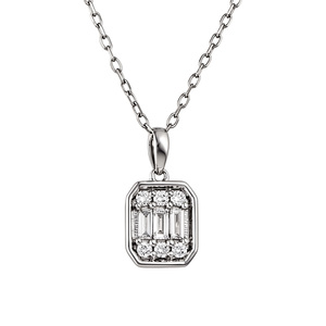 Изображение Цепочка из белого золота с бриллиантами