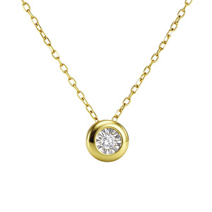 Изображение Цепочка из желтого золота с бриллиантом