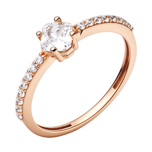 Paveikslėlis Auksinis žiedas su cirkoniais