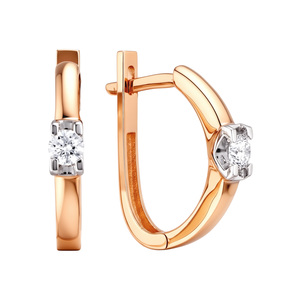 Paveikslėlis Auksiniai auskarai su cirkoniais