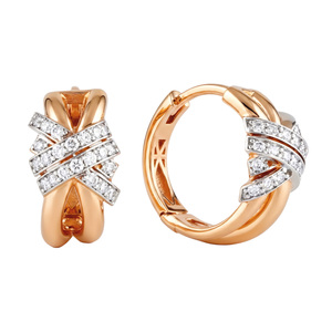 Paveikslėlis Auksiniai auskarai su cirkoniais