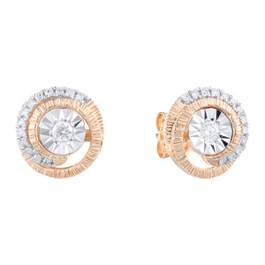 Paveikslėlis Auksiniai auskarai su briliantais