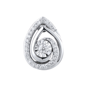 Paveikslėlis Balto aukso pakabukas su briliantais