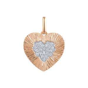 Paveikslėlis Auksinis pakabukas su briliantais "Širdelė"