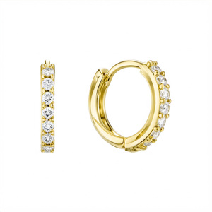 Изображение Серьги из желтого золота с цирконами