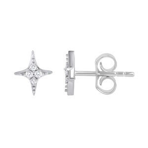 Paveikslėlis Balto aukso auskarai su briliantais