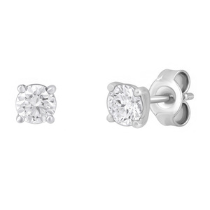 Paveikslėlis Balto aukso auskarai su briliantais