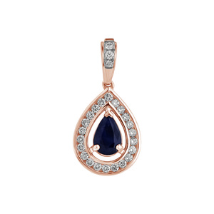 Paveikslėlis Auksinis pakabukas su safyru ir LAB deimantais