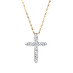 Изображение Цепочка из желтого золота с LAB бриллиантами