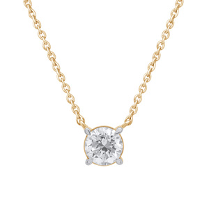 Изображение Цепочка из желтого золота с LAB бриллиантом