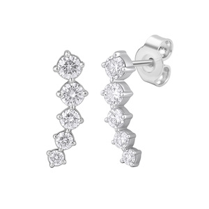 Paveikslėlis Balto aukso auskarai su LAB deimantais