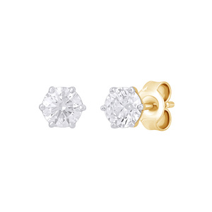 Paveikslėlis Geltono aukso auskarai su LAB deimantais