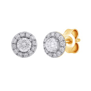 Paveikslėlis Geltono aukso auskarai su LAB deimantais