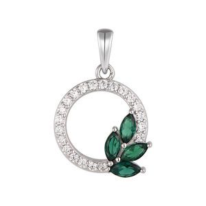 Изображение Серебряная подвеска с цирконами