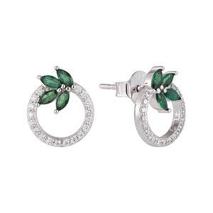 Изображение Серебряные серьги с цирконами