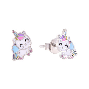 Изображение Серебряные серьги с эмалью