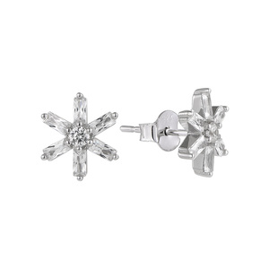 Изображение Серебряные серьги с цирконами