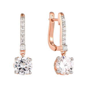 Изображение Серебряные серьги с цирконами