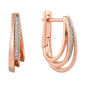 Изображение Серебряные серьги с цирконами