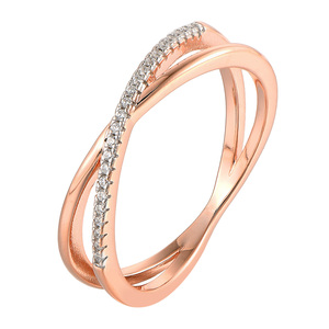 Paveikslėlis Paauksuotas sidabrinis žiedas su cirkoniais