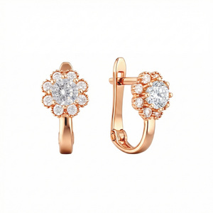 Paveikslėlis Auksiniai auskarai su cirkoniais