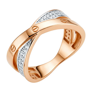 Paveikslėlis Auksinis žiedas su cirkoniais