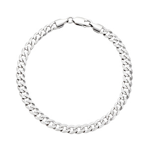 Paveikslėlis Sidabrinė apyrankė "Curb"