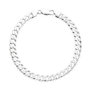 Paveikslėlis Sidabrinė apyrankė "Curb"