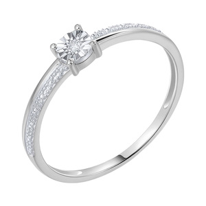 Paveikslėlis Sidabrinis žiedas su briliantu