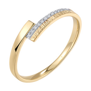 Paveikslėlis Geltono aukso žiedas su briliantais