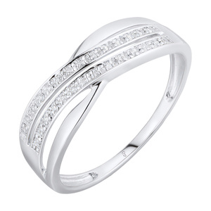 Paveikslėlis Balto aukso žiedas su briliantais