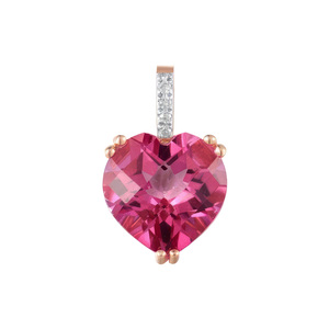 Изображение Золотая подвеска с бриллиантами и топазом