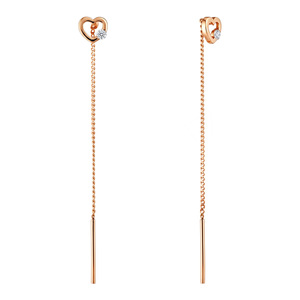 Paveikslėlis Auksiniai auskarai su cirkoniais