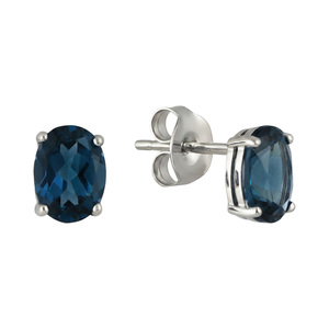 Изображение Серебряные серьги с топазами London