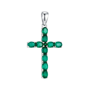 Paveikslėlis Sidabrinis kryželis su agatais