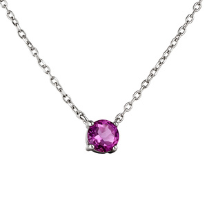 Изображение Серебряная цепочка с аметистом