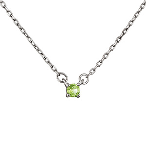 Изображение Серебряная цепочка с хризолитом