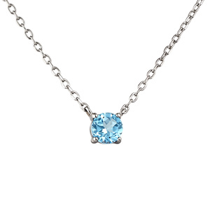 Изображение Серебряная цепочка с топазом