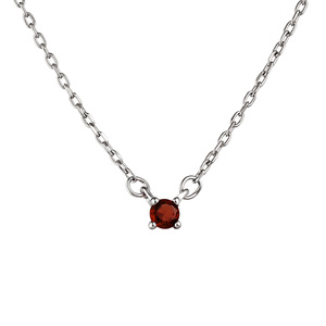 Изображение Серебряная цепочка с гранатом