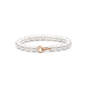 Изображение Браслет из позолоченного серебра с жемчугом и цирконами