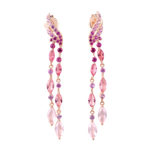 Изображение Серьги из позолоченного серебра с цирконами