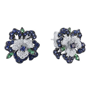 Изображение Серебряные серьги с цирконами