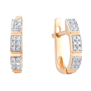 Paveikslėlis Auksiniai auskarai su briliantais