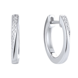 Paveikslėlis Balto aukso auskarai su briliantais