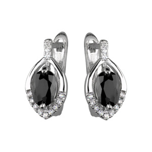 Изображение Серебряные серьги с цирконами