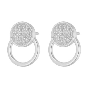 Изображение Серебряные серьги с цирконами