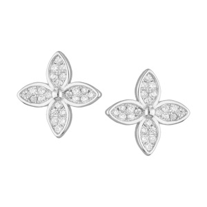 Изображение Серебряные серьги с цирконами