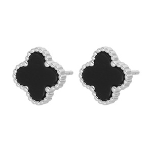 Изображение Серебряные серьги с ониксами