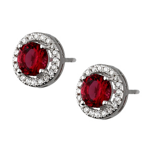 Изображение Серебряные серьги с цирконами